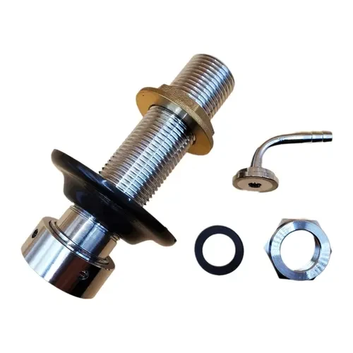 Beer Faucet Shank 4" x 1/4" Bore with 1/4" Elbow Barb